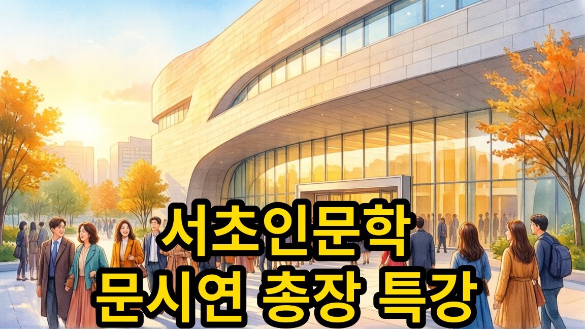 2026 서초인문학 아카데미 문시연 총장 특강 무료 관람 안내