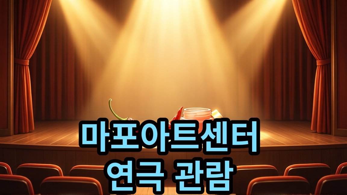 2026 마포아트센터 연극 말린 고추와 복숭아향 립스틱 관람료 안내