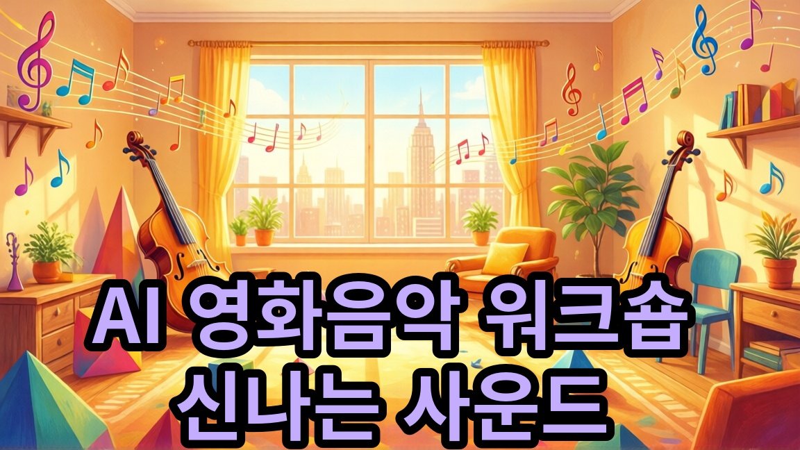 2026년 AI 영화음악 워크숍:신 나는 사운드 무료 참여 안내