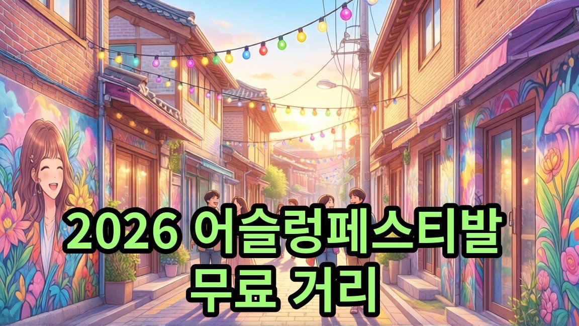 2026 어슬렁페스티발, 상수동 카페거리 무료 거리 축제 안내