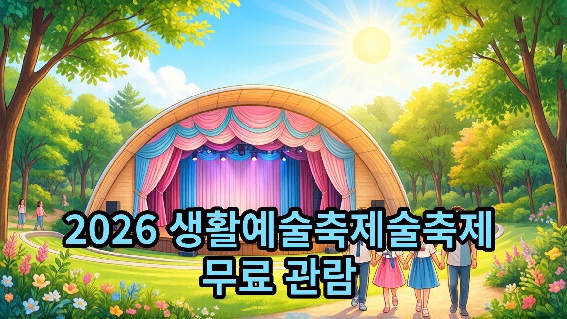 2026 생활예술축제 무료 관람, 광진구민 대상 10월 일정 안내