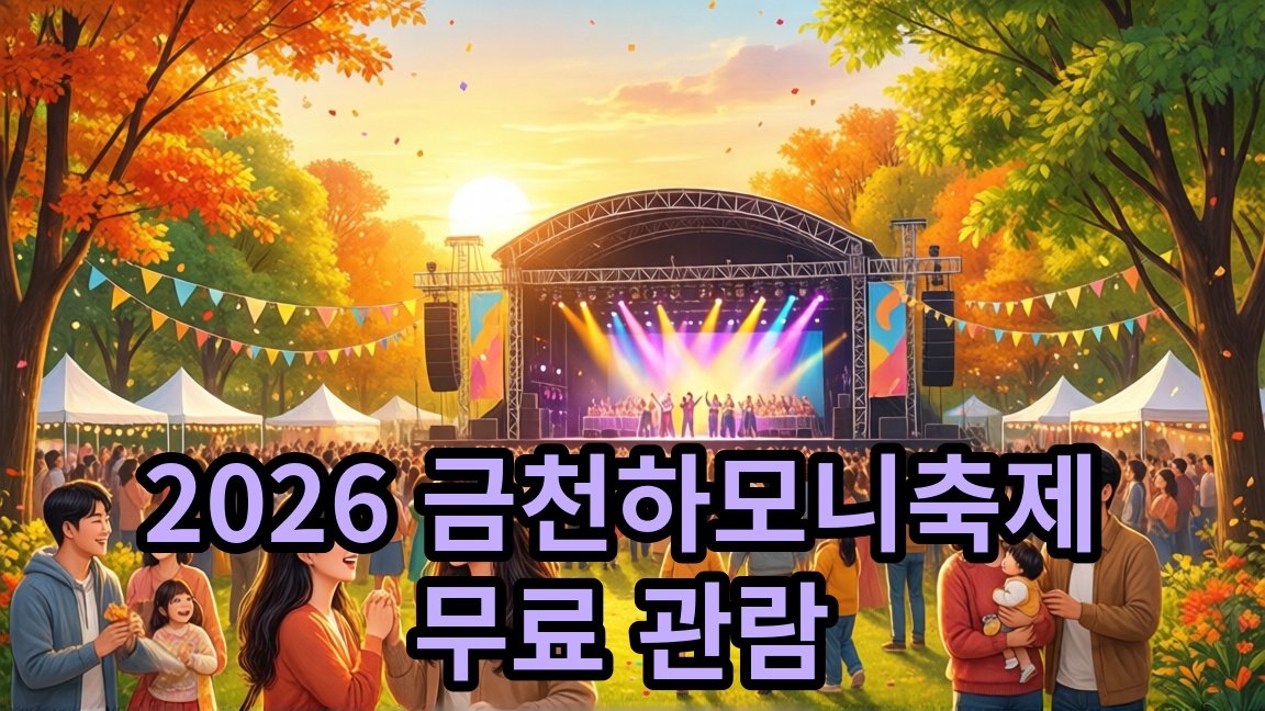 2026 금천하모니축제 무료 관람 일정 및 장소 총정리