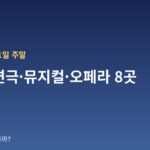 10월 10~11일 주말 서울 연극·뮤지컬·무용 8곳 — 날짜·장소·관람료 한눈에