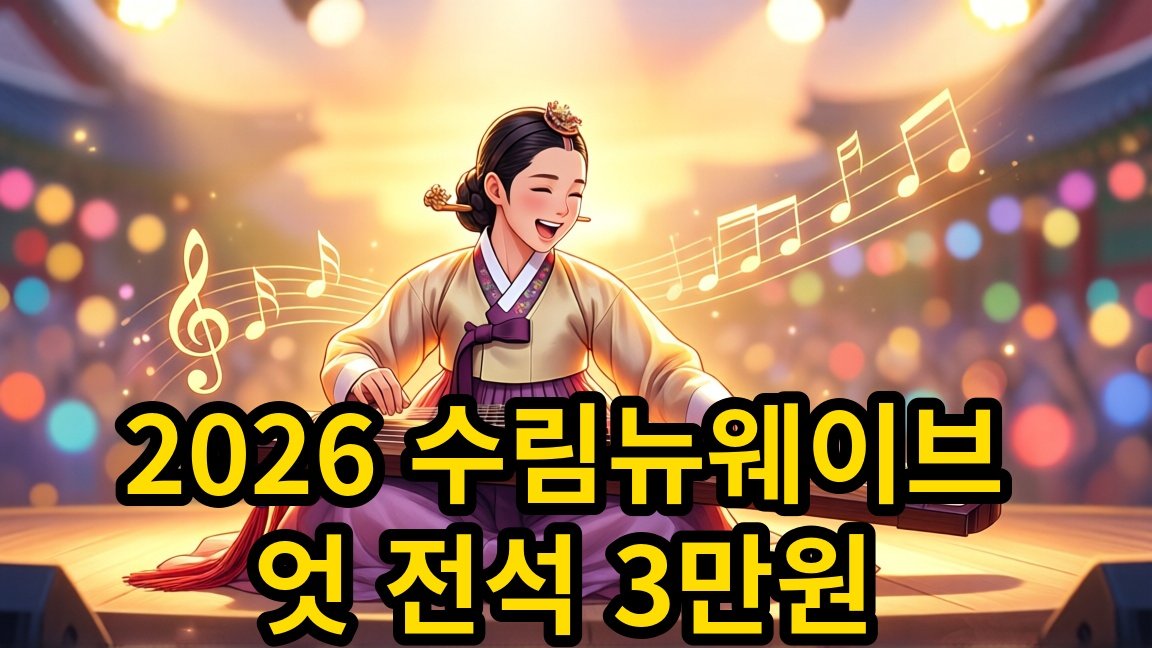 2026년 수림뉴웨이브: 엇 전석 3만원 관람 안내