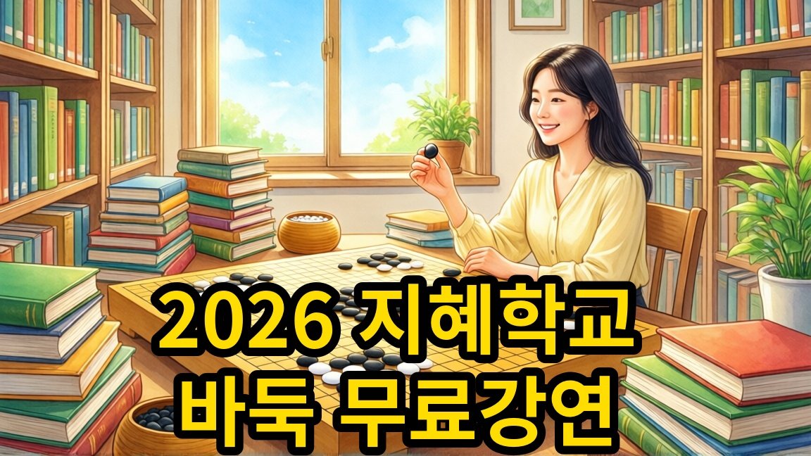 2026 지혜학교, 바둑으로 삶을 기록하는 무료 강연
